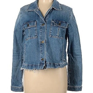 LOFT Petite Cropped Denim Jacket